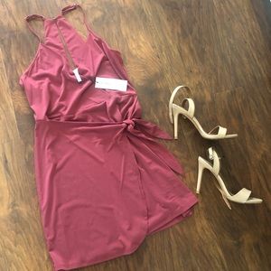 BCBG side tie sheath dress